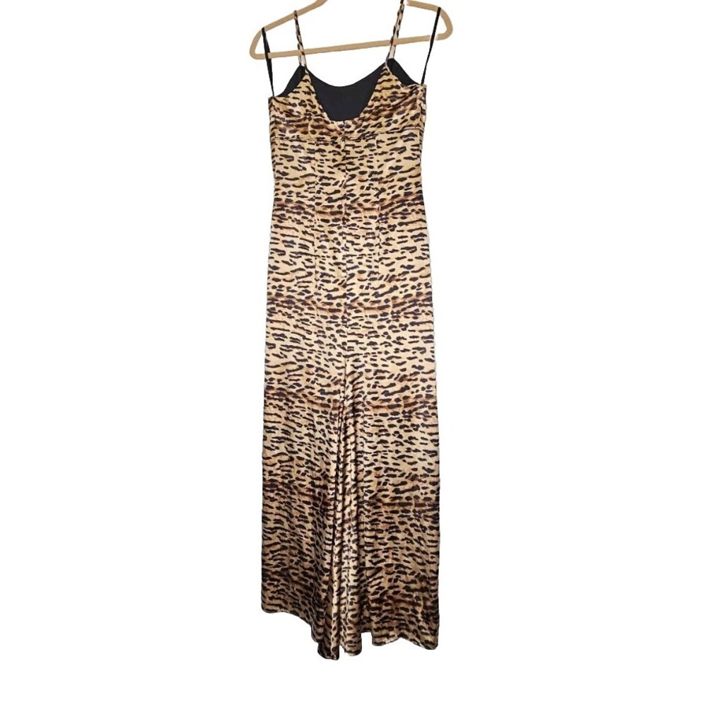 Jessica McClintock Gunne Sax Leopard Print Maxi Dress Size 5/6 - Picture 2 of 11